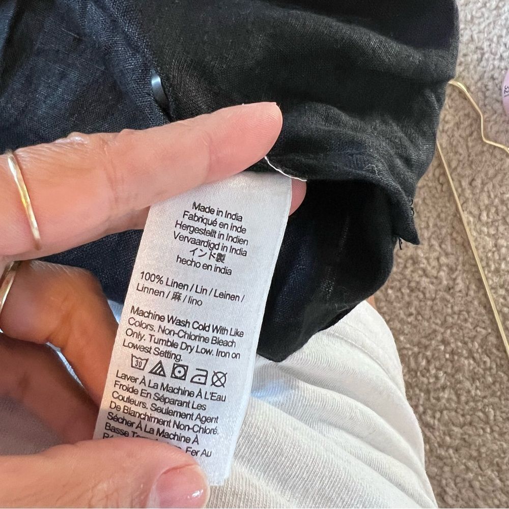 Jcrew Oversized Linen Button Front Shirt - Picture 8 of 8